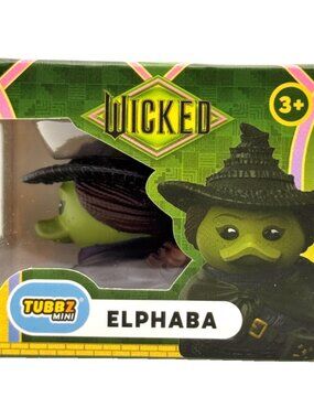 TUBBZ Elphaba - Wicked Mini Collectible Rubber Duck Figure New Green Black PVC